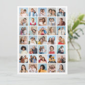 Erstellen Sie Ihre eigene 35-Foto Collage Karte (Stehend Vorderseite)