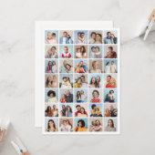 Erstellen Sie Ihre eigene 35-Foto Collage Karte (Vorderseite/Rückseite Beispiel)