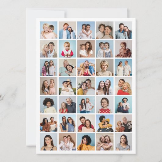 Erstellen Sie Ihre eigene 35-Foto Collage Karte (Vorderseite)