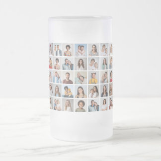 Erstellen Sie Ihre eigene 35-Foto Collage Mattglas Bierglas