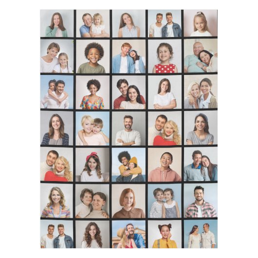 Erstellen Sie Ihre eigene 35-Foto Collage Tischdecke (Vorderseite)