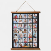 Erstellen Sie Ihre eigene 35-Foto Collage Wandteppich Mit Holzrahmen (Vorderseite)