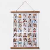 Erstellen Sie Ihre eigene 35-Foto Collage Wandteppich Mit Holzrahmen (Vorderseite)