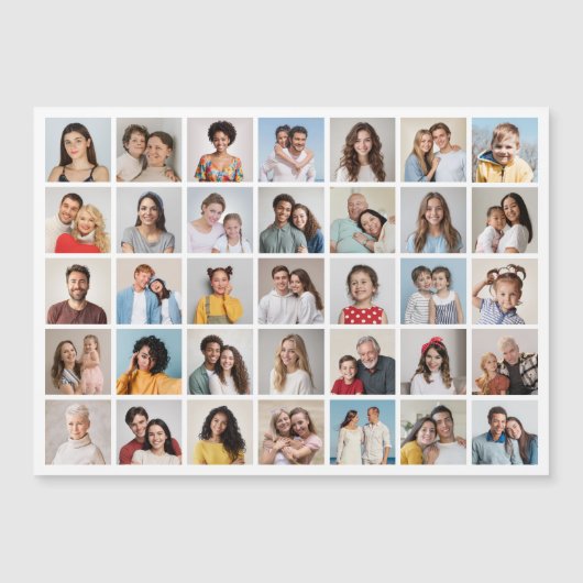 Erstellen Sie Ihre eigene 35 Fotocollage Magnetkar Magnetkarte (Vorderseite)