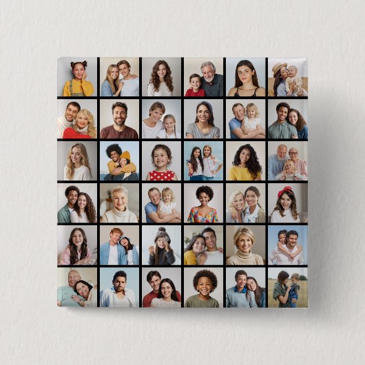 Erstellen Sie Ihre eigene 36 FotoCollage Button (Vorderseite)