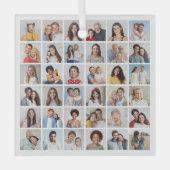 Erstellen Sie Ihre eigene 36 FotoCollage Ornament Aus Glas (Vorderseite)