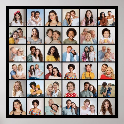 Erstellen Sie Ihre eigene 36 FotoCollage Poster (Vorne)