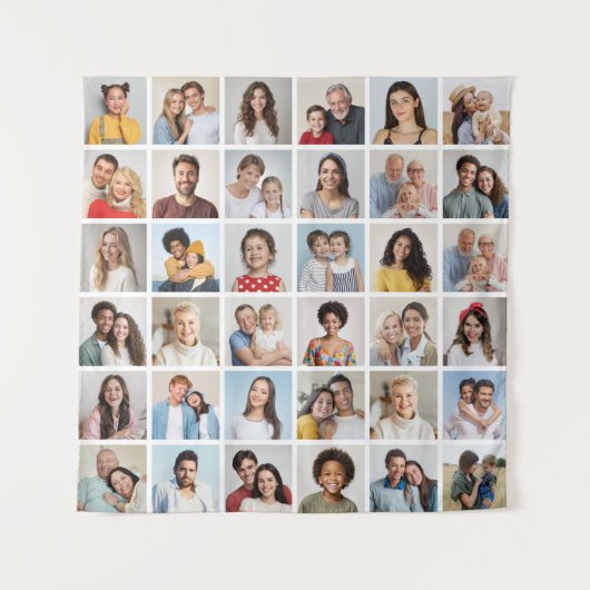 Erstellen Sie Ihre eigene 36 FotoCollage Wandteppich (Vorderseite)