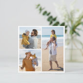Erstellen Sie Ihre eigene 3 Foto Collage Flachgrus Karte (Stehend Vorderseite)