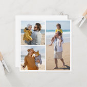 Erstellen Sie Ihre eigene 3 Foto Collage Flachgrus Karte (Vorderseite/Rückseite Beispiel)