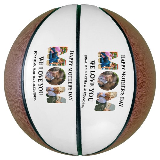 Erstellen Sie Ihre eigene 3-Foto Collage Happy Müt Basketball (Vertikal)