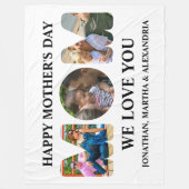 Erstellen Sie Ihre eigene 3-Foto Collage Happy Müt Fleecedecke (Vorderseite)