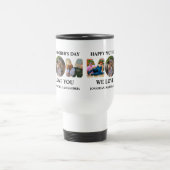 Erstellen Sie Ihre eigene 3-Foto Collage Happy Müt Reisebecher (Mittel)