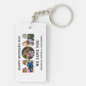 Erstellen Sie Ihre eigene 3-Foto Collage Happy Müt Schlüsselanhänger (Rückseite)