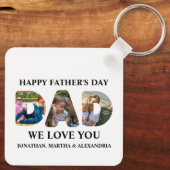 Erstellen Sie Ihre eigene 3-Foto Collage Happy Vat Schlüsselanhänger (Rückseite)