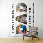 Erstellen Sie Ihre eigene 3-Foto Collage Happy Vat Wandteppich (Beispiel)