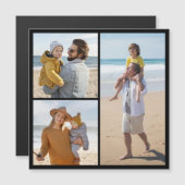 Erstellen Sie Ihre eigene 3 Foto Collage Magnetkar Magnetkarte (Vorne/Hinten)
