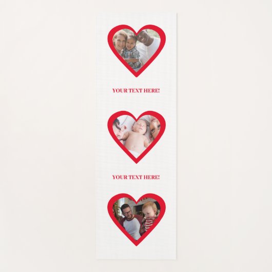 Erstellen Sie Ihre eigene 3 Foto Collage und Text Yogamatte (Vorderseite)