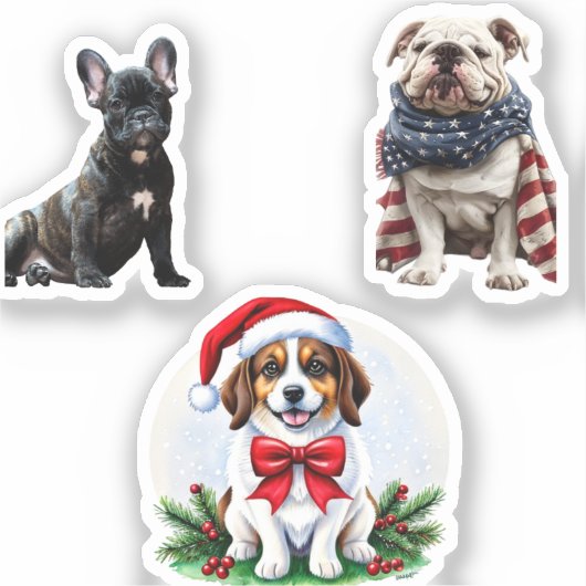 Erstellen Sie Ihre eigene 3 FotoCollage individuel Aufkleber (Vorderseite)