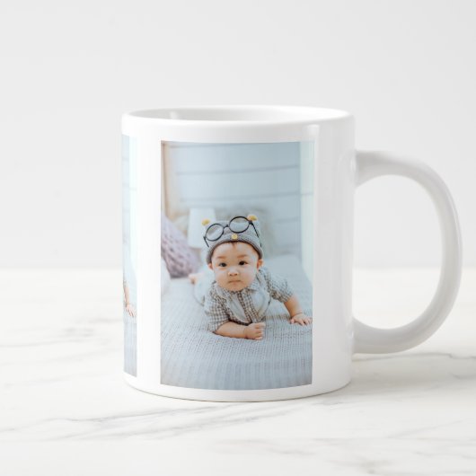 Erstellen Sie Ihre eigene 3 FotoCollage individuel Jumbo-Tasse (Rechts)