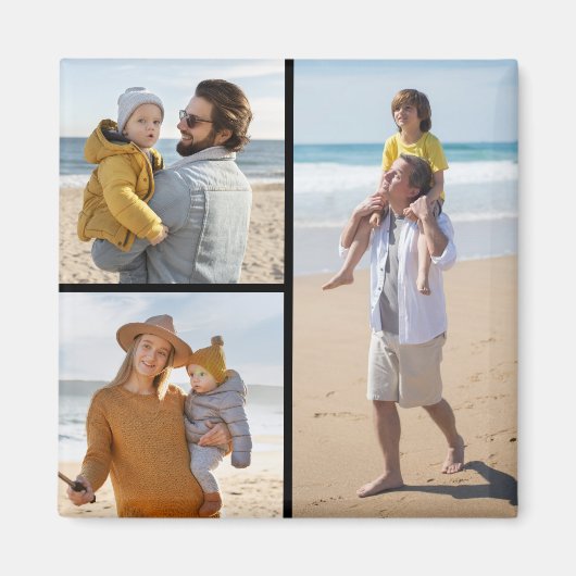 Erstellen Sie Ihre eigene 3 FotoCollage Magnet (Vorne)