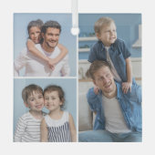 Erstellen Sie Ihre eigene 3 FotoCollage Ornament Aus Glas (Vorderseite)