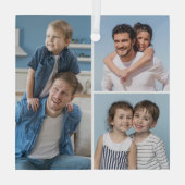 Erstellen Sie Ihre eigene 3 FotoCollage Ornament Aus Glas (Rückseite)