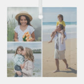 Erstellen Sie Ihre eigene 3 FotoCollage Ornament Aus Glas (Vorderseite)