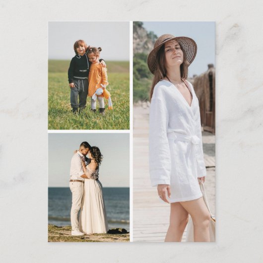 Erstellen Sie Ihre eigene 3 FotoCollage Postkarte (Vorderseite)