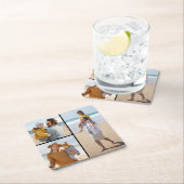 Erstellen Sie Ihre eigene 3 FotoCollage Rechteckiger Pappuntersetzer (Vor Ort)