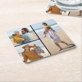 Erstellen Sie Ihre eigene 3 FotoCollage Rechteckiger Pappuntersetzer (angewinkelt)