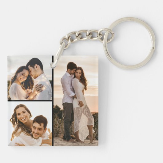 Erstellen Sie Ihre eigene 3 FotoCollage Schlüsselanhänger (Rückseite)