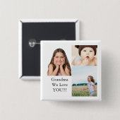 Erstellen Sie Ihre eigene 3 FotoCollage | Wir Lieb Button (Vorne & Hinten)