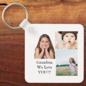 Erstellen Sie Ihre eigene 3 FotoCollage | Wir Lieb Schlüsselanhänger (Vorderseite)