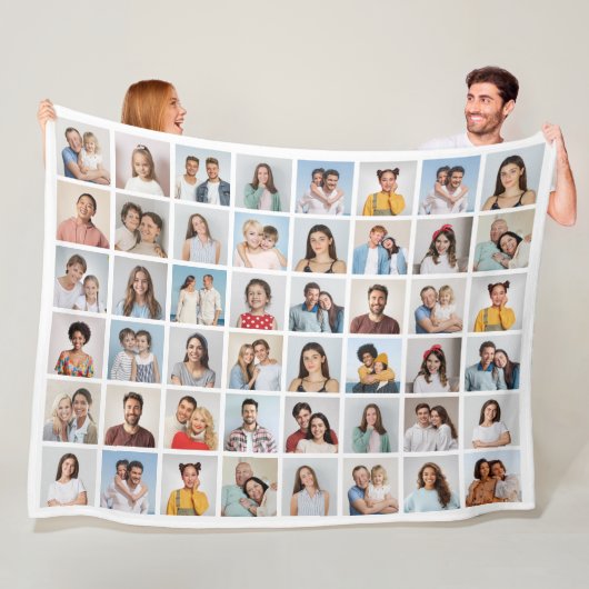 Erstellen Sie Ihre eigene 48-Foto-Collage Fleecedecke (Beispiel)