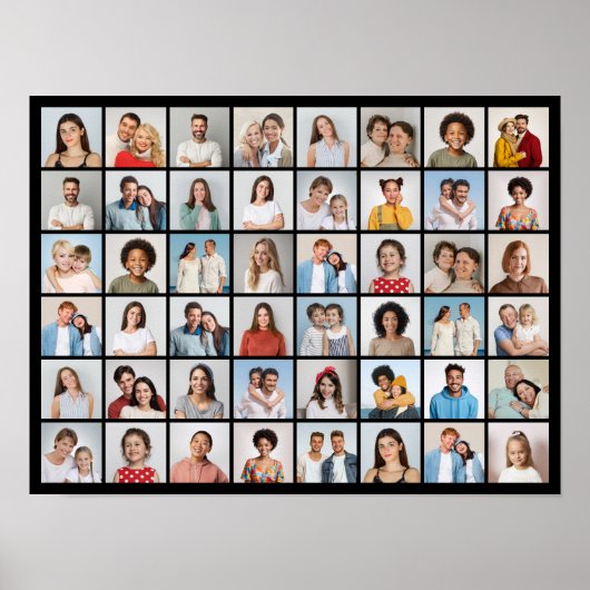 Erstellen Sie Ihre eigene 48 FotoCollage Poster (Vorne)