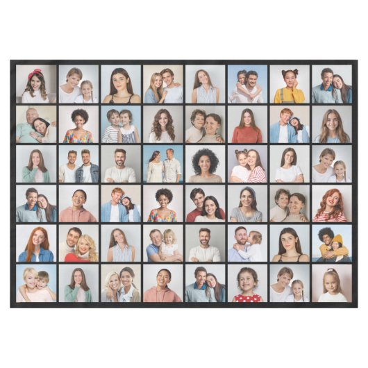 Erstellen Sie Ihre eigene 48 FotoCollage Tischdecke (Vorderseite (Horizontal))
