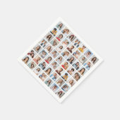 Erstellen Sie Ihre eigene 49-Foto-Collage Serviette (Ecke)