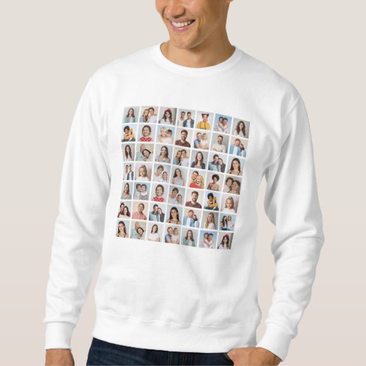 Erstellen Sie Ihre eigene 49-Foto-Collage Sweatshirt (Vorderseite)