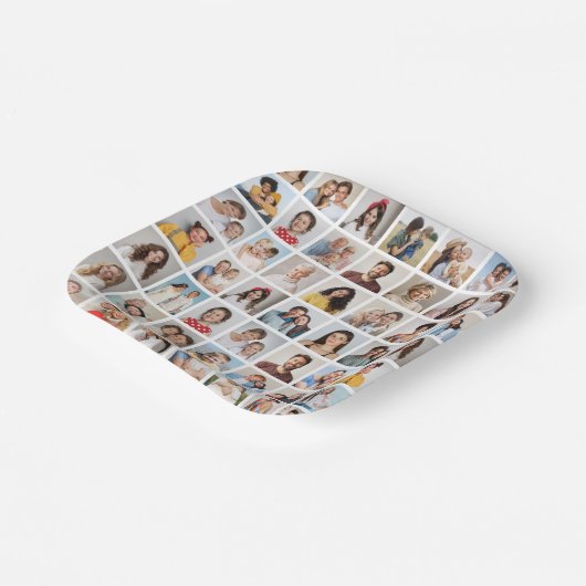 Erstellen Sie Ihre eigene 49 FotoCollage Pappteller (Gewinkelt)