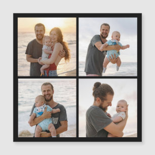 Erstellen Sie Ihre eigene 4-Foto-Collage-Magnetkar Magnetkarte
