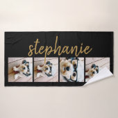 Erstellen Sie Ihre eigene 4-Foto-Collage - Skriptn Badehandtuch (Badehandtuch)