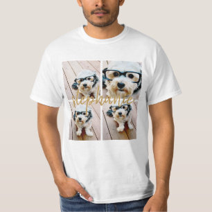 Erstellen Sie Ihre eigene 4-Foto-Collage - Skriptn T-Shirt