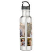 Erstellen Sie Ihre eigene 4-Foto-Hochzeitskollekti Edelstahlflasche (Rückseite)