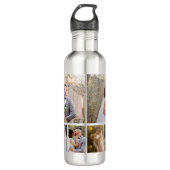 Erstellen Sie Ihre eigene 4-Foto-Hochzeitskollekti Edelstahlflasche (Vorderseite)