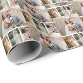 Erstellen Sie Ihre eigene 4-Foto-Hochzeitskollekti Geschenkpapier (Rolleneckpunkt)