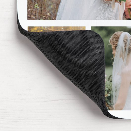 Erstellen Sie Ihre eigene 4-Foto-Hochzeitskollekti Mousepad (Ecke)