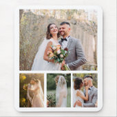 Erstellen Sie Ihre eigene 4-Foto-Hochzeitskollekti Mousepad (Vorne)
