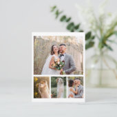 Erstellen Sie Ihre eigene 4-Foto-Hochzeitskollekti Postkarte (Stehend Vorderseite)