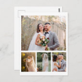 Erstellen Sie Ihre eigene 4-Foto-Hochzeitskollekti Postkarte (Vorne/Hinten)